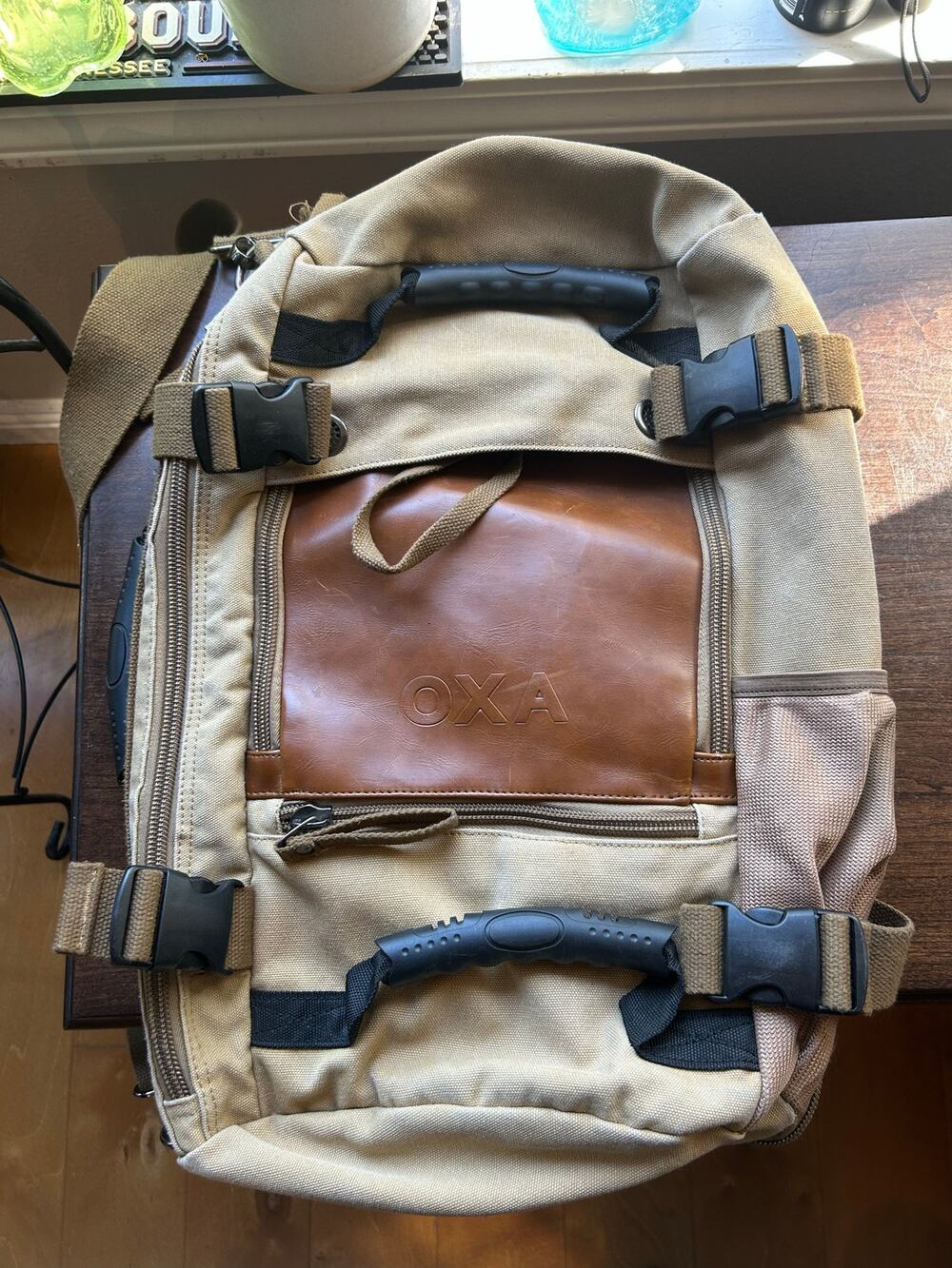 OXA military vintage canvas backpack or messenger bag